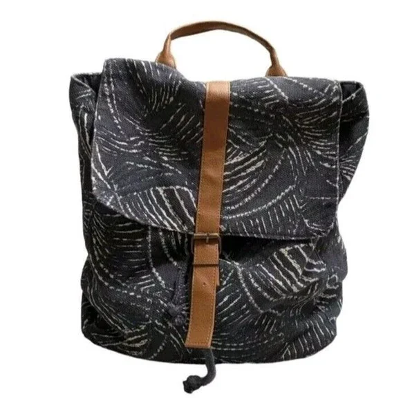 Lu & Elle | Bags | Lu Elle Paradise Palm Backpack Gray White  display picture 2